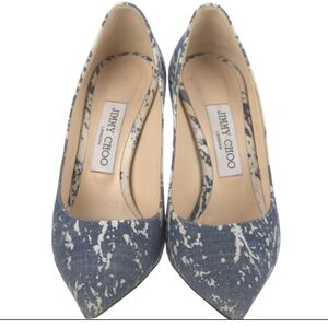 Jimmy Choo Patterned Blue Heels
